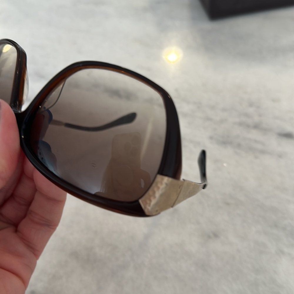 Oliver people’s brown and gold sunglasses - Picture 3 of 6